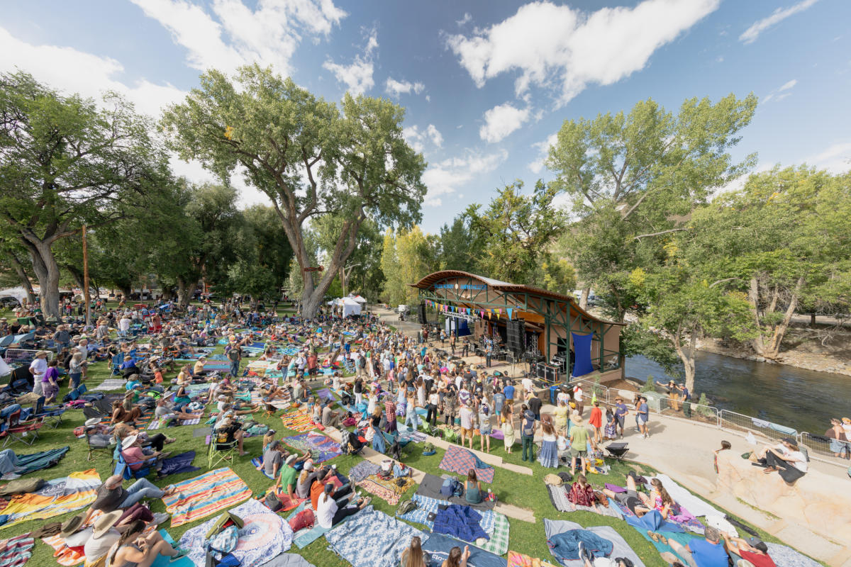 Smalltown Gathering Salida Colorado at Riverside Park along the Arkansas River